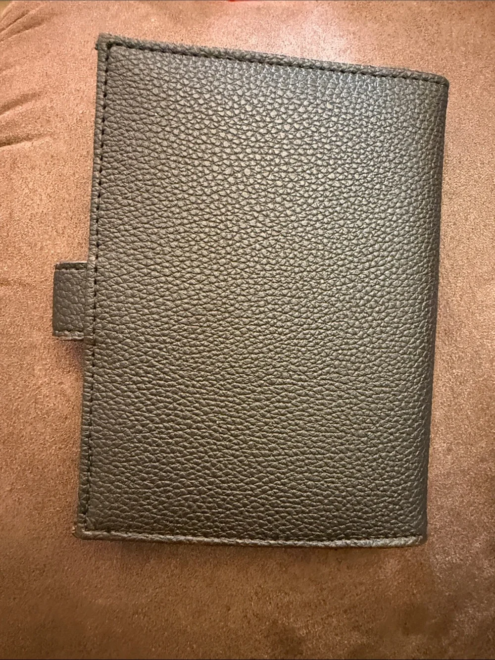 Luxe Willowy Black Pebbled Leather Planner
